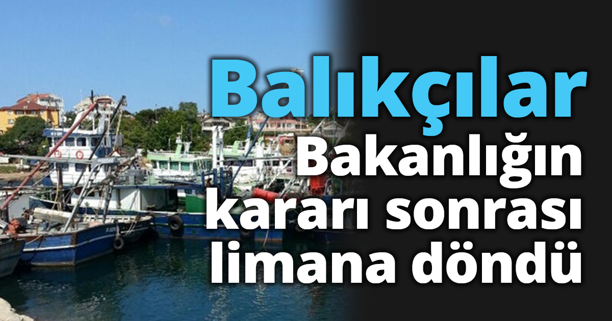 Balıkçılar Bakanlığın kararı sonrası limana döndü