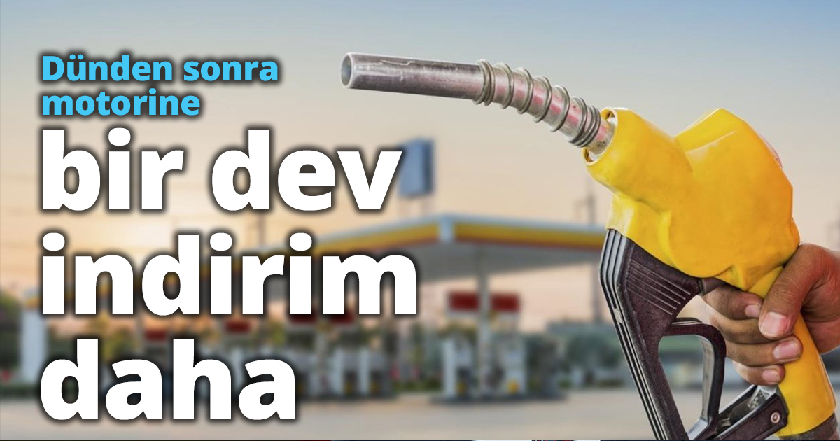 Dünden sonra motorine bir dev indirim daha