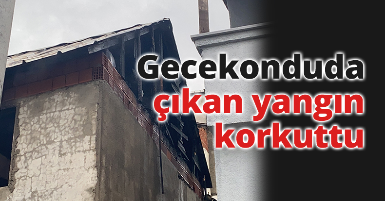 Gecekonduda çıkan yangın korkuttu