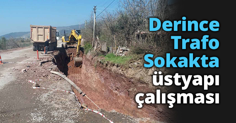 Derince Trafo Sokakta üstyapı çalışması