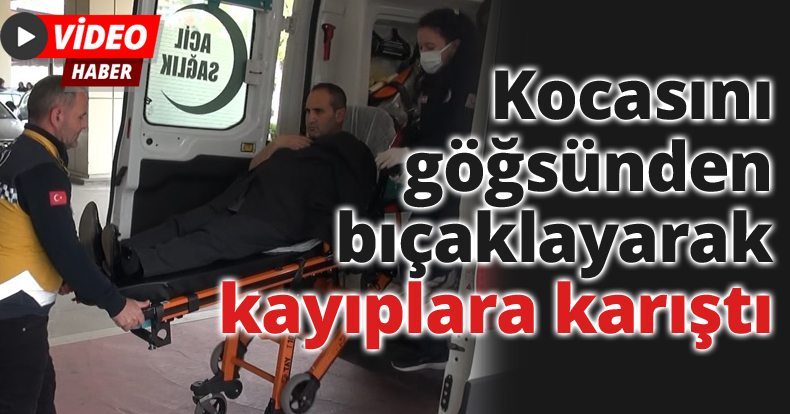 Kocasını göğsünden bıçaklayarak kayıplara karıştı