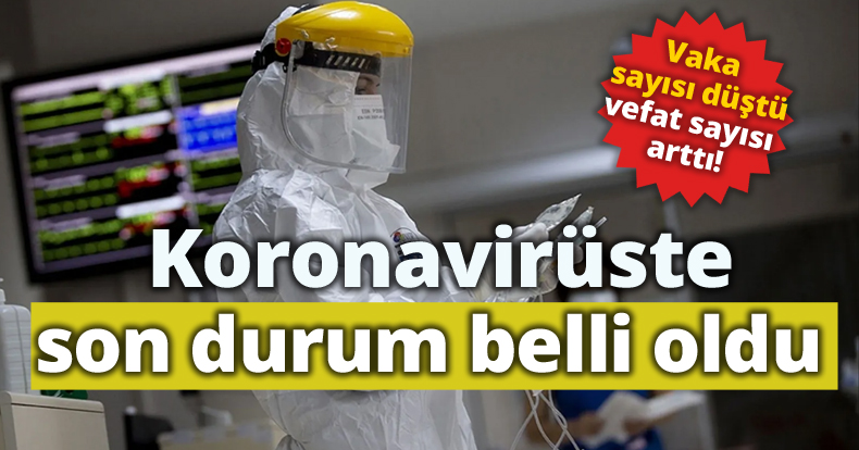 Koronavirüste son durum belli oldu: Vaka sayısı düştü,vefat sayısı arttı