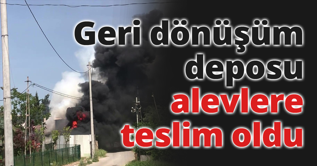 Geri dönüşüm deposu alevlere teslim oldu