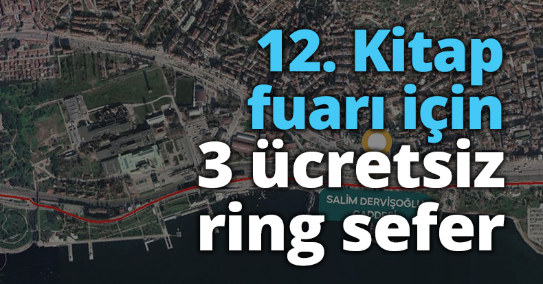 12. Kitap fuarı için 3 ücretsiz ring sefer