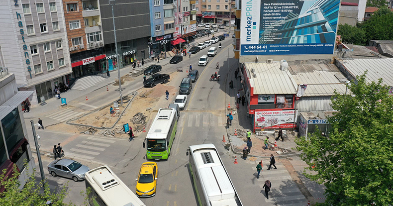Gebze şehir merkezinde yollar genişliyor, trafik rahatlıyor