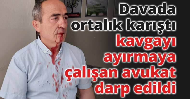 Davada ortalık karıştı, kavgayı ayırmaya çalışan avukat da darp edildi