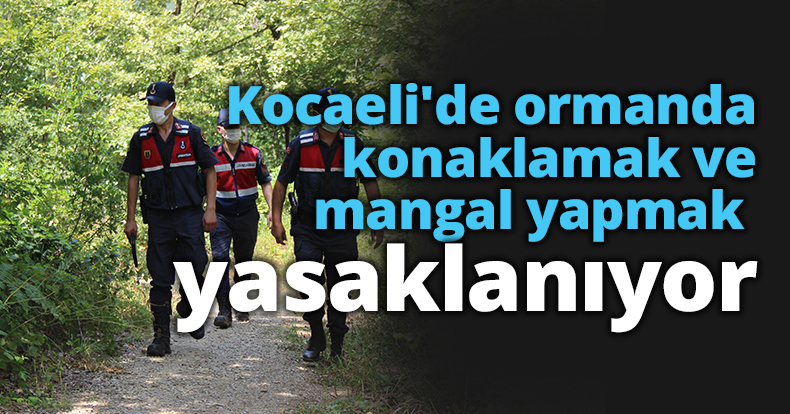 Kocaeli'de ormanda konaklamak ve mangal yapmak yasaklanıyor