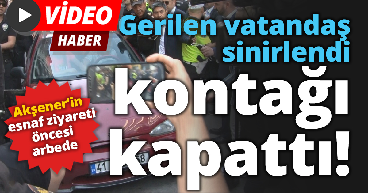 Gerilen vatandaş sinirlendi kontağı kapattı!