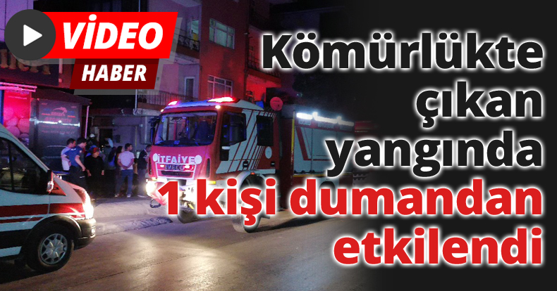Kömürlükte çıkan yangında 1 kişi dumandan etkilendi