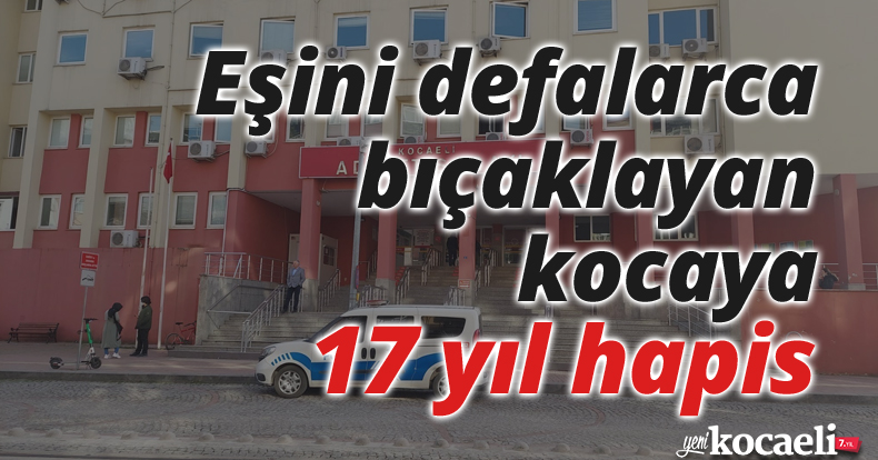 Eşini defalarca bıçaklayan kocaya 17 yıl hapis