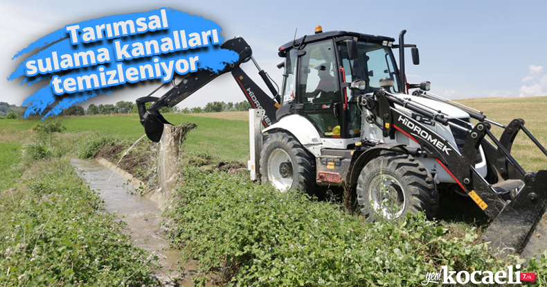 Tarımsal sulama kanalları temizleniyor