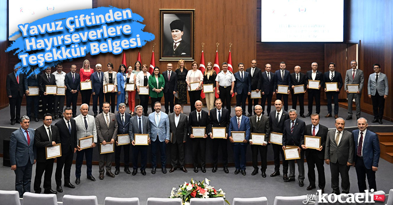 Yavuz Çiftinden Hayırseverlere Teşekkür Belgesi