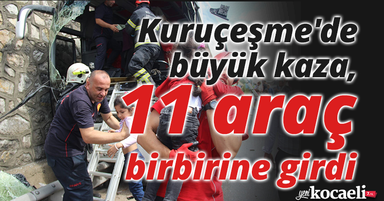 Kuruçeşme'de büyük kaza, 11 araç birbirine girdi