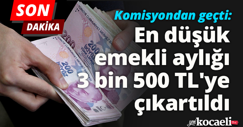 En düşük emekli maaşı 3 bin 500 TL olacak