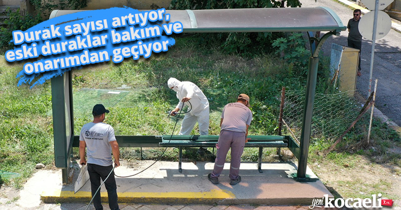 Durak sayısı artıyor, eski duraklar bakım ve onarımdan geçiyor