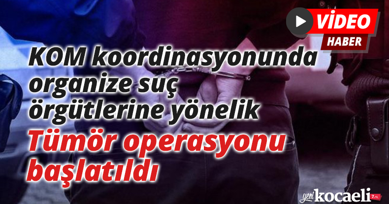 KOM koordinasyonunda organize suç örgütlerine yönelik Tümör operasyonu başlatıldı