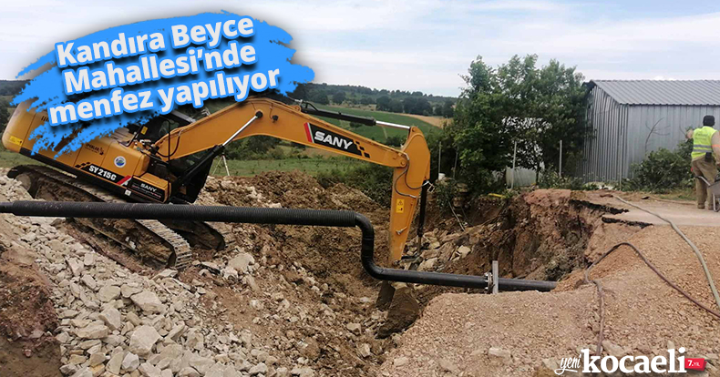 Kandıra Beyce Mahallesi’nde menfez yapılıyor