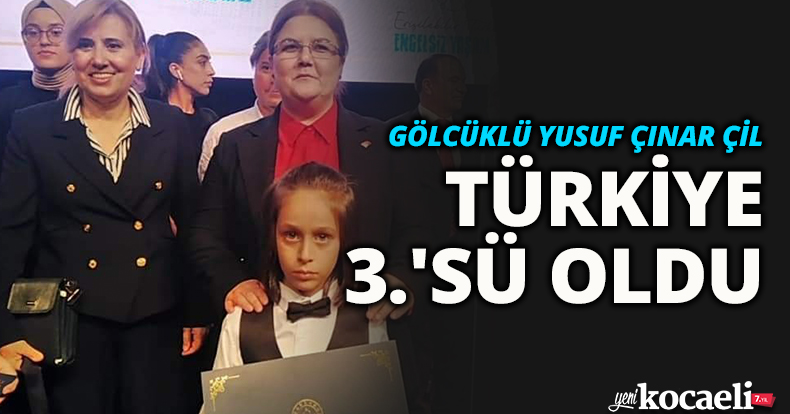 GÖLCÜKLÜ YUSUF ÇINAR ÇİL TÜRKİYE 3.'SÜ OLDU   