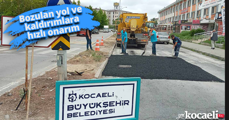 Bozulan yol ve kaldırımlara hızlı onarım