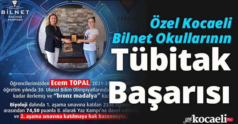 ÖZEL KOCAELİ BİLNET OKULLARININ TÜBİTAK BAŞARISI
