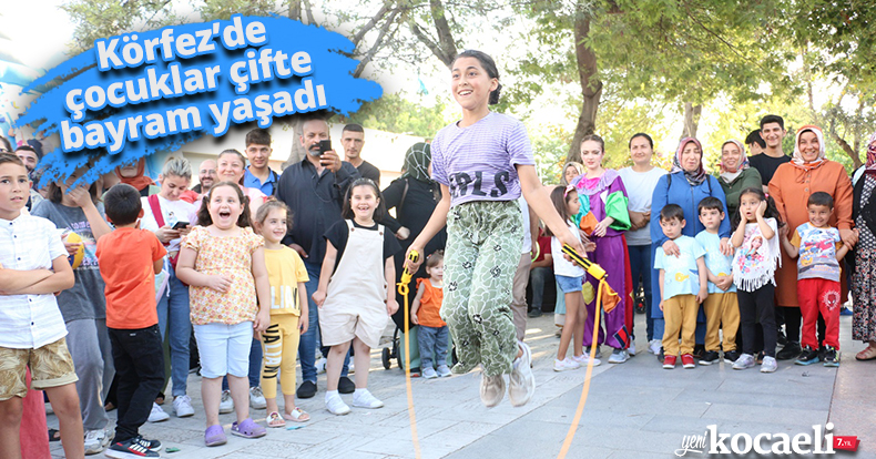 Körfez’de çocuklar çifte bayram yaşadı