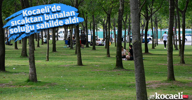 Kocaeli'de sıcaktan bunalan soluğu sahilde aldı