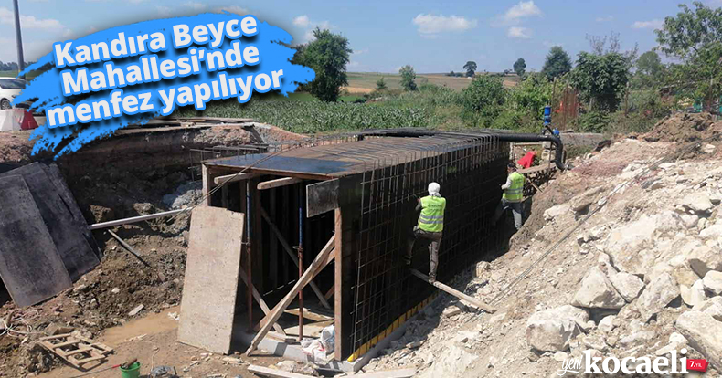 Kandıra Beyce Mahallesi’nde menfez yapılıyor