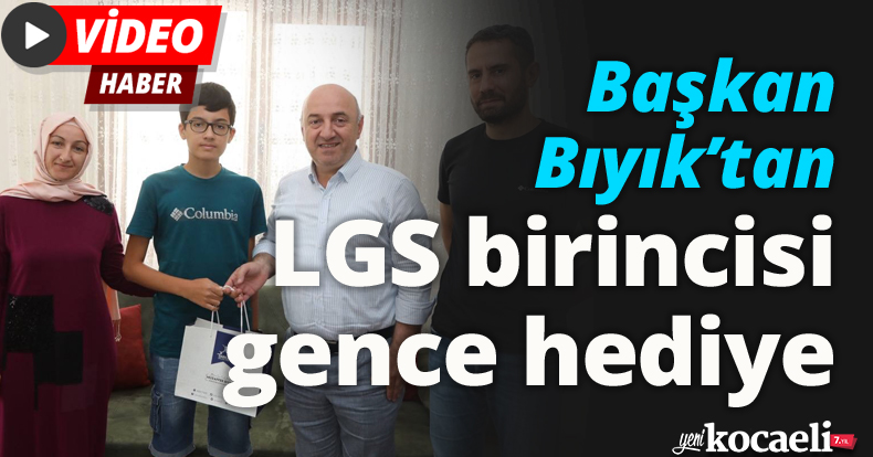 Başkan Bıyık’tan LGS birincisi gence hediye