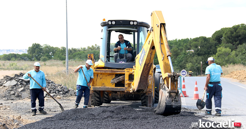 Büyükşehir Yol Bakım Timi Gebze bölgesinde de hız kesmiyor