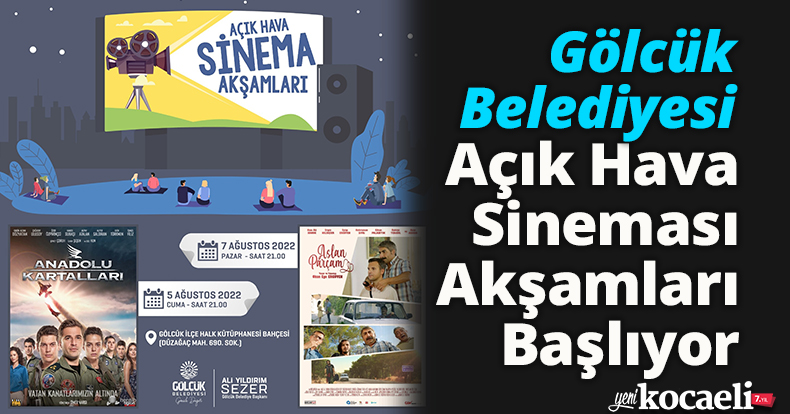 Gölcük Belediyesi Açık Hava Sineması Akşamları Başlıyor