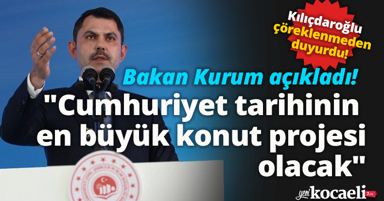 Murat Kurum'dan sosyal konut müjdesi