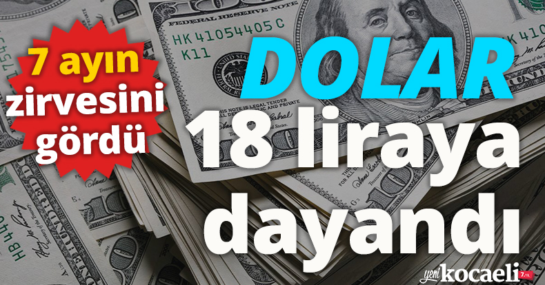 7 ayın zirvesini gördü: Dolar 18 liraya dayandı