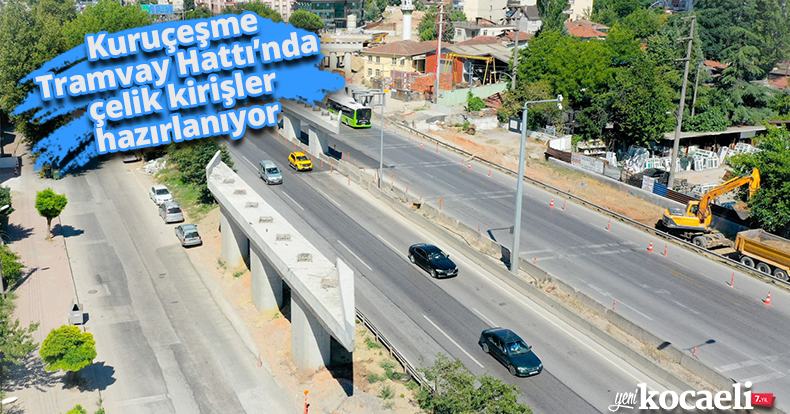 Kuruçeşme Tramvay Hattı’nda çelik kirişler hazırlanıyor