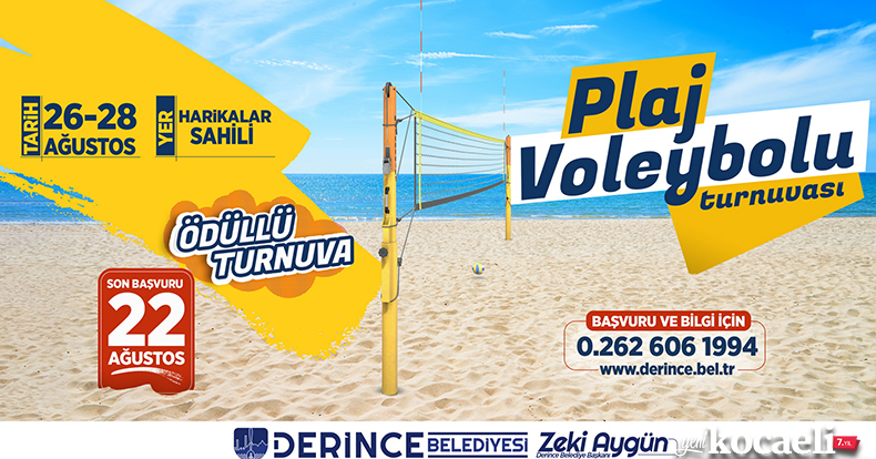 Derince´de Plaj Voleybolu Heyecanı