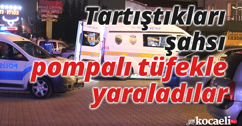 Tartıştıkları şahsı durakta pompalı tüfekle yaralayıp motosikletle kaçtılar