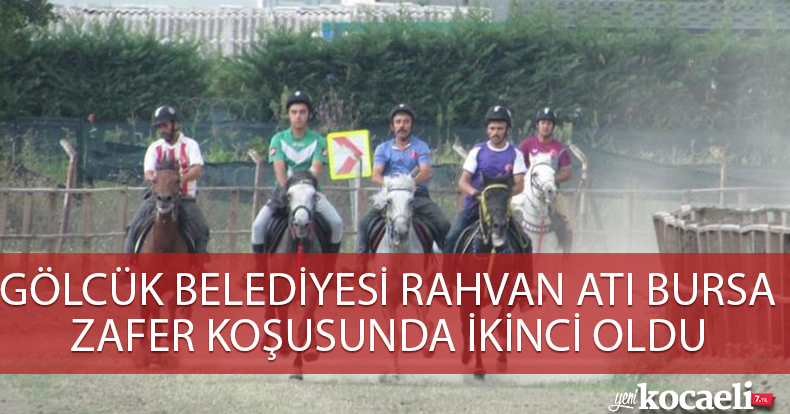 GÖLCÜK BELEDİYESİ RAHVAN ATI BURSA ZAFER KOŞUSUNDA İKİNCİ OLDU