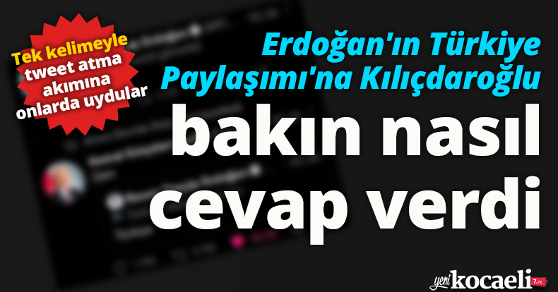 TEK KELİMEYLE TWEET ATMA AKIMINA ONLARDA UYDULAR