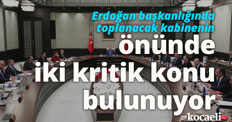 Cumhurbaşkanı Erdoğan başkanlığında toplanacak kabinenin önünde iki kritik konu bulunuyor