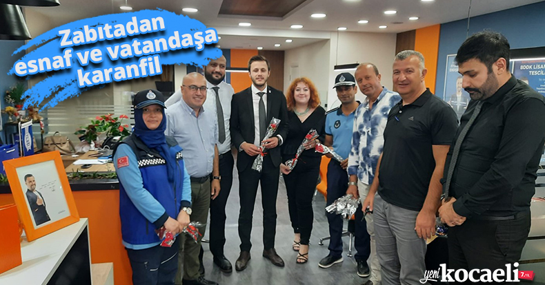 Zabıtadan esnaf ve vatandaşa karanfil