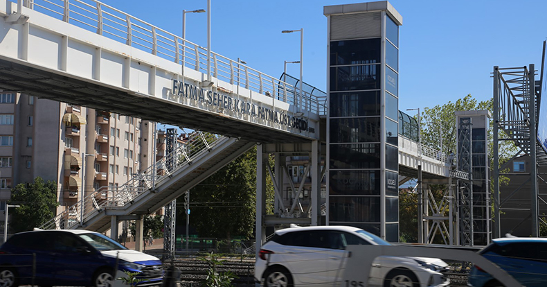 Fatma Seher Üst Geçidinin asansörleri tamir edildi