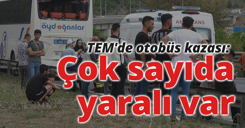 TEM'de otobüs kazası: Çok sayıda yaralı var