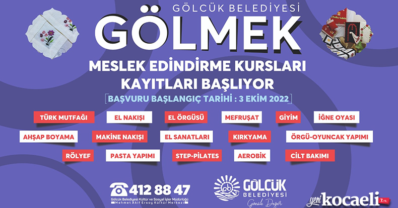 Gölmek Kurslarına Kayıtlar Başlıyor