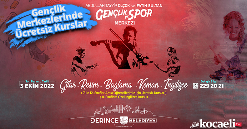 Gençlik Merkezlerinde Ücretsiz Kurslar