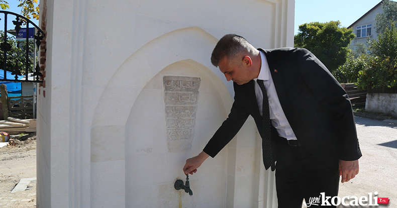 Tarihi çeşme yeniden inşa edildi