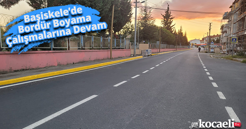 Başiskele’de Bordür Boyama Çalışmalarına Devam