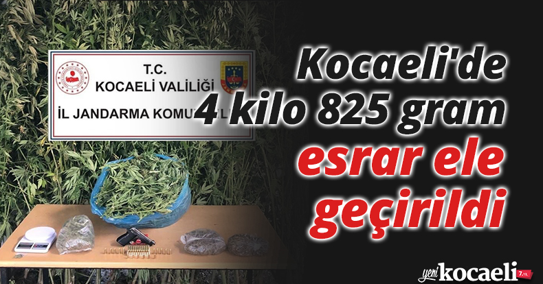 Kocaeli'de 4 kilo 825 gram esrar ele geçirildi