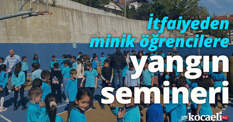 İtfaiyeden minik öğrencilere yangın semineri