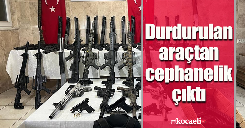 Durdurulan araçtan cephanelik çıktı
