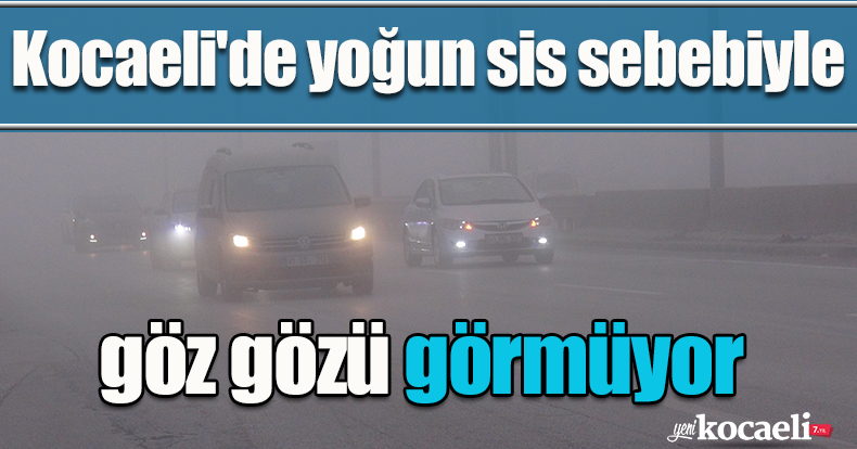 Kocaeli'de yoğun sis sebebiyle göz gözü görmüyor