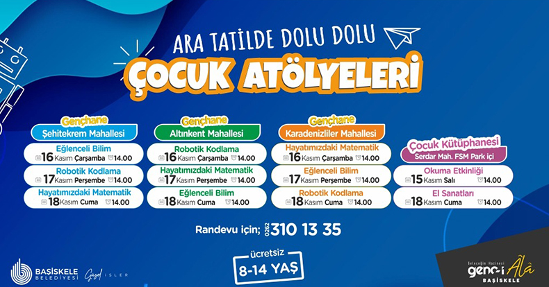 Başiskele’de Ara Tatilde Dopdolu Çocuk Atölyeleri   